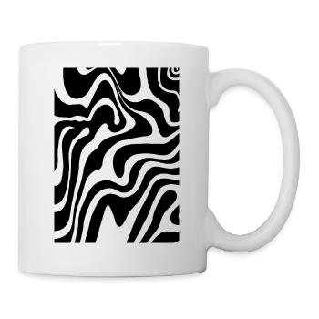 Abstrakte Flüssigkeitswirbel - Tasse - Weiß - Rechts