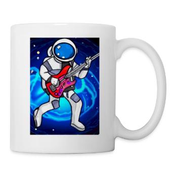 Astronaut spielt Gitarre - Tasse - Weiß - Rechts