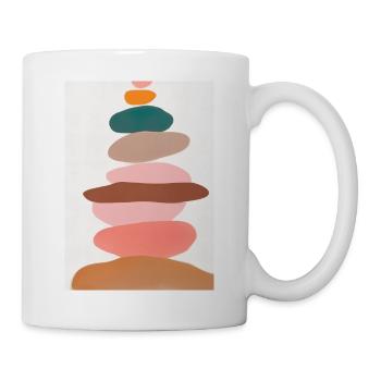 Ausgleichende Steine - Tasse - Weiß - Rechts