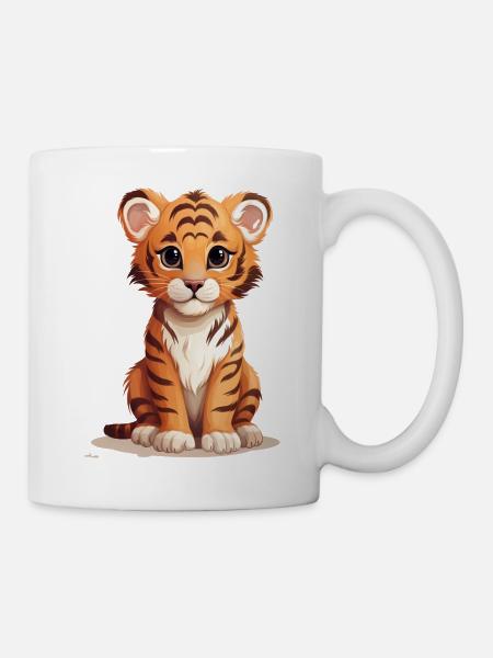 Cute Tiger Baby - Tasse - Weiß