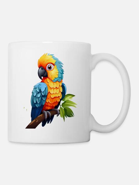 Cute Parrot Baby - Tasse - Weiß