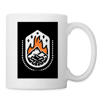 Camping Feuer - Tasse - Weiß - Rechts