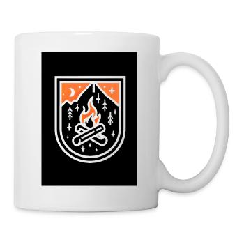 Camping Feuer - Tasse - Weiß - Rechts
