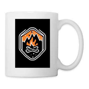 Camping Feuer - Tasse - Weiß - Rechts