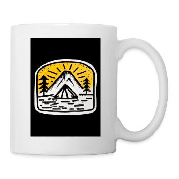 Camping Sonnenuntergang - Tasse - Weiß - Rechts