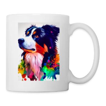 Bunter Border Collie - Tasse - Weiß - Rechts