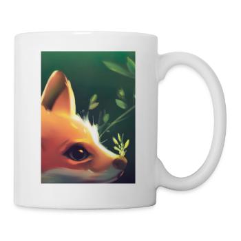 Niedliche Fuchs-Malerei - Tasse - Weiß - Rechts