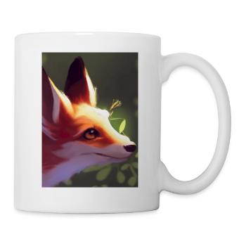 Niedliche Fuchs-Malerei - Tasse - Weiß - Rechts