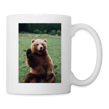 Niedlicher Hallo-Bär - Tasse - Weiß - Rechts