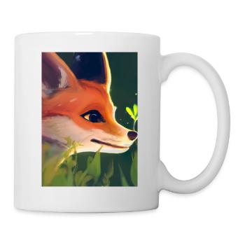 Niedliche Fuchs-Malerei - Tasse - Weiß - Rechts