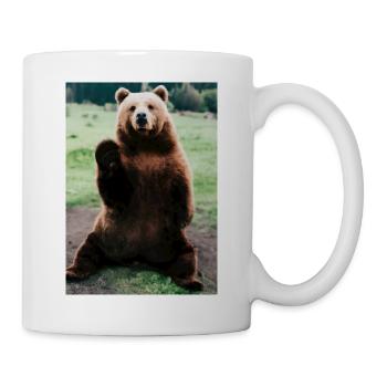 Niedlicher Hallo-Bär - Tasse - Weiß - Rechts