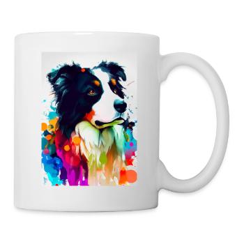 Bunter Border Collie - Tasse - Weiß - Rechts