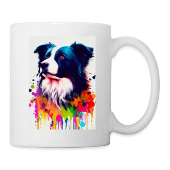 Bunter Border Collie - Tasse - Weiß - Rechts
