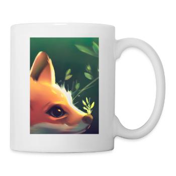 Niedliche Fuchs-Malerei - Tasse - Weiß - Rechts