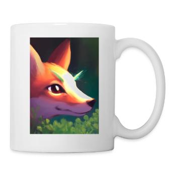 Niedliche Fuchs-Malerei - Tasse - Weiß - Rechts