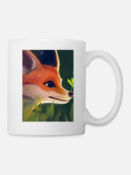 Niedliche Fuchs-Malerei - Tasse - Weiß