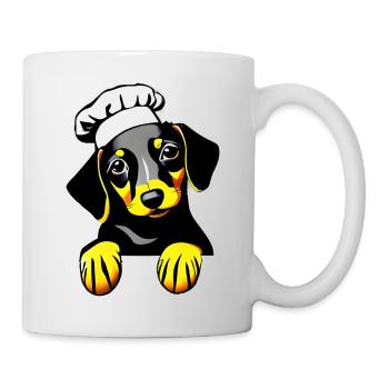 Teckel Chiens Restaurateur Chien Teckel Chiot Cuisine - Mug blanc - blanc - Droite