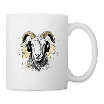 Goa, die audiophile Ziege - Tasse - Weiß - Rechts