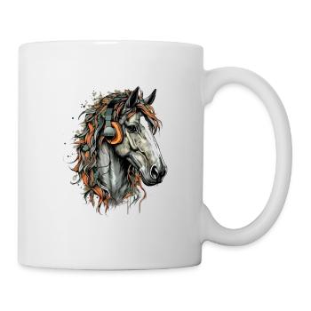 Koni, das audiophile Pferd - Tasse - Weiß - Rechts