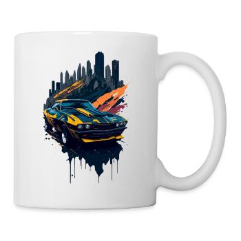 Voiture de sport classique - Mug blanc - blanc - Droite