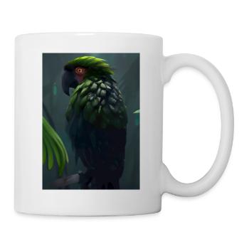 Grüner Dschungelvogel - Tasse - Weiß - Rechts