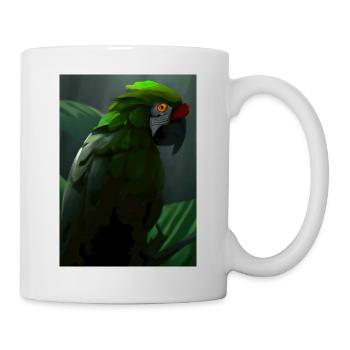 Grüner Dschungelvogel - Tasse - Weiß - Rechts