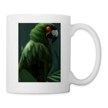 Grüner Dschungelvogel - Tasse - Weiß - Rechts