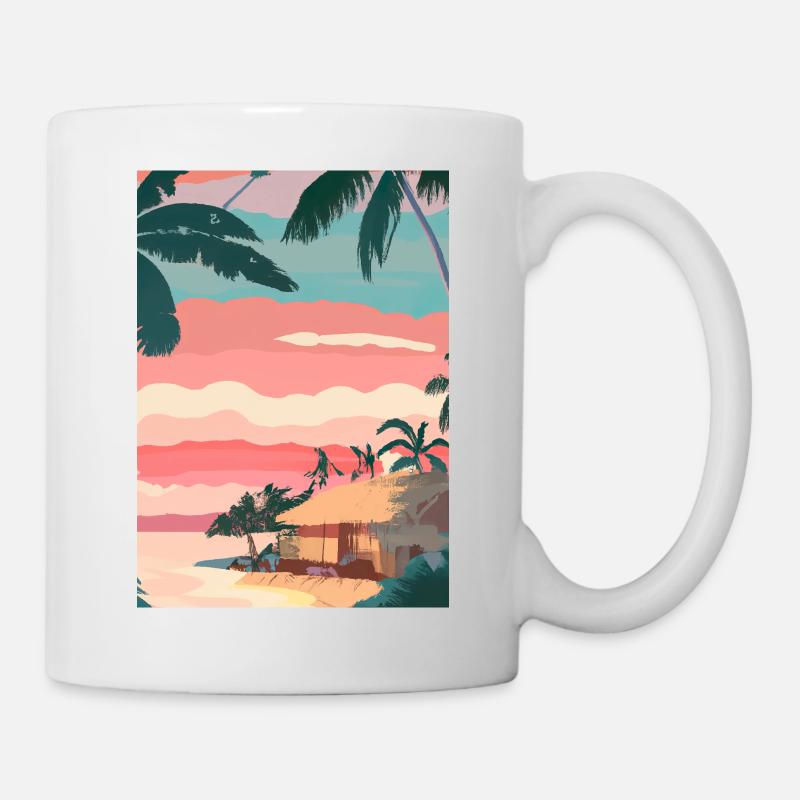 Hawaii Malerei - Tasse - Weiß