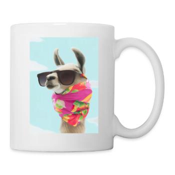 Ferienmode Lama - Tasse - Weiß - Rechts