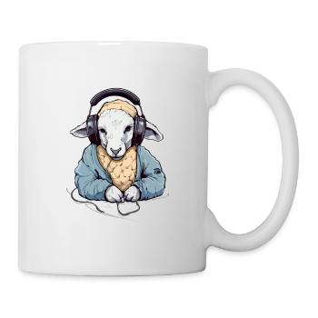 Liko le mouton mélomane - Mug blanc - blanc - Droite