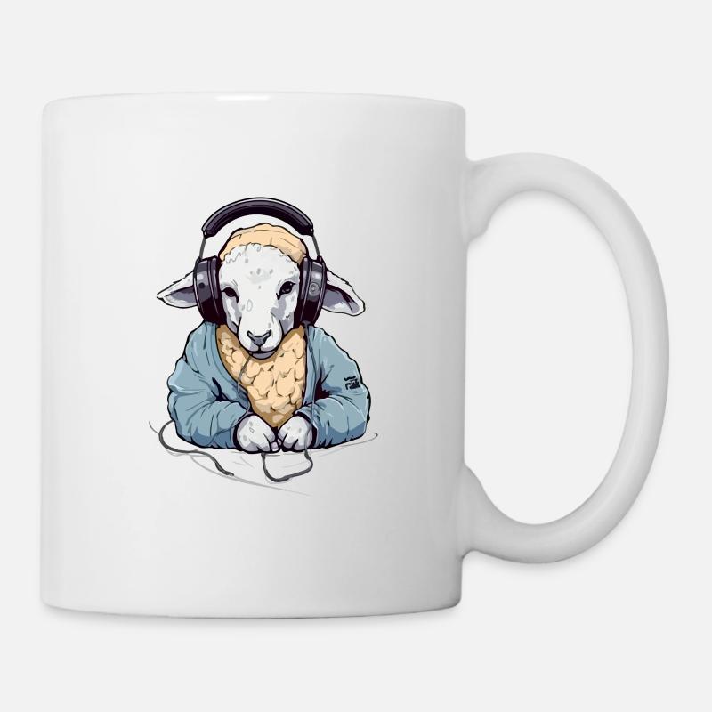 Liko, das musikliebende Schaf - Tasse - Weiß