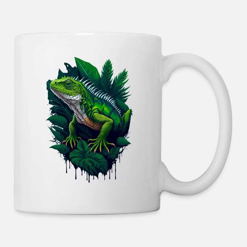 Reptilien-Leguan - Tasse - Weiß