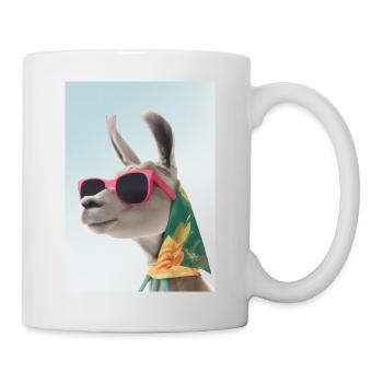 Ferienmode Lama - Tasse - Weiß - Rechts