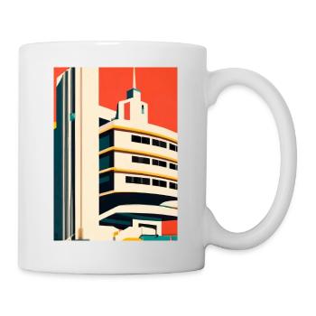 Minimalistisches Stadthaus - Tasse - Weiß - Rechts