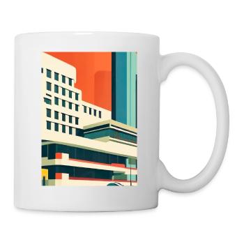 Minimalistisches Stadthaus - Tasse - Weiß - Rechts