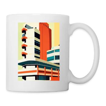 Minimalistisches Stadthaus - Tasse - Weiß - Rechts