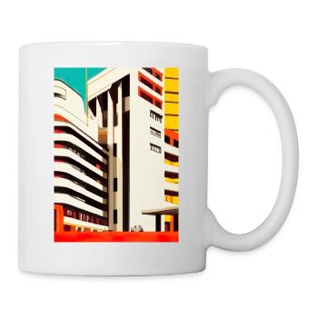 Minimalistisches Stadthaus - Tasse - Weiß - Rechts