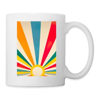 Minimalistische Sonne - Tasse - Weiß - Rechts