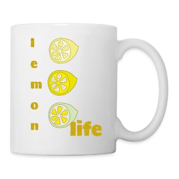 lemon life - Tasse - Weiß - Rechts