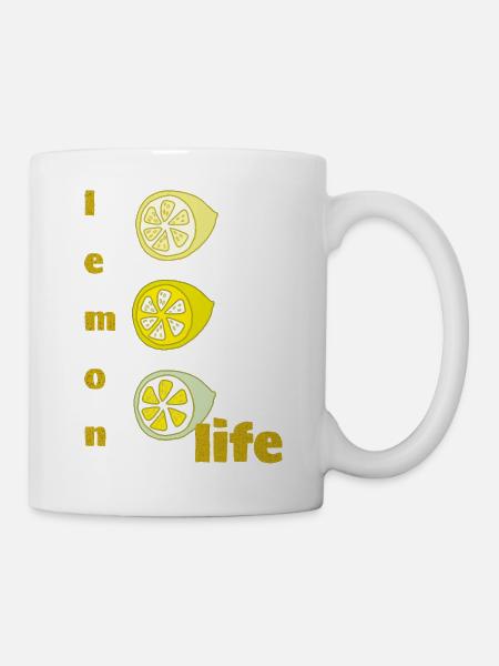 lemon life - Tasse - Weiß