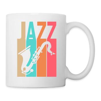 Musique Jazz - Saxophoniste - Mug blanc - blanc - Droite