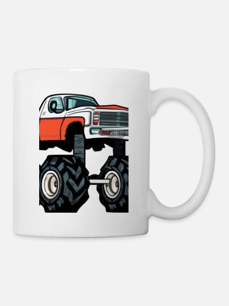 Monstertruck-Malerei - Tasse - Weiß