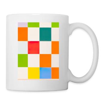Muster der Würfelfarben - Tasse - Weiß - Rechts
