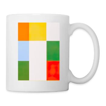 Muster der Würfelfarben - Tasse - Weiß - Rechts