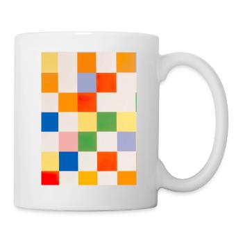 Muster der Würfelfarben - Tasse - Weiß - Rechts