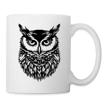 Owl Owl Bird Birds - Mug - white - Right