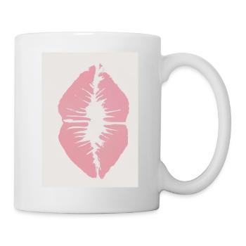 Rosa Lippen - Tasse - Weiß - Rechts