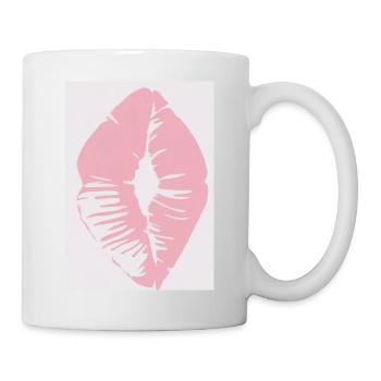 Rosa Lippen - Tasse - Weiß - Rechts
