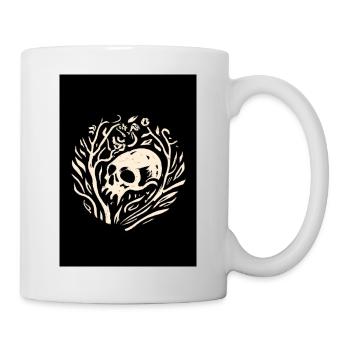 Schädel in Pflanzen - Tasse - Weiß - Rechts