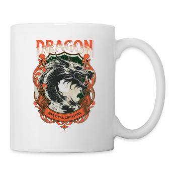 Dragon Fantasy Magic Mysticism Creature Animal Vintage - Mug - white - Right